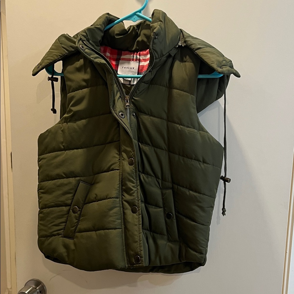 Lux Green Puffer Vest